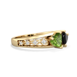 Peridot Heart To Heart 14K Yellow Gold ring R3342