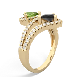 Peridot Diamond Dazzler 14K Yellow Gold ring R3000