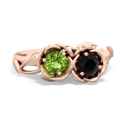 Peridot Rose Garden 14K Rose Gold ring R5510