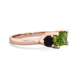 Peridot Three Stone 14K Rose Gold ring R5235