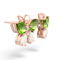 Peridot Butterfly 14K Rose Gold earrings E2215