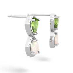 Peridot Infinity 14K White Gold earrings E5050