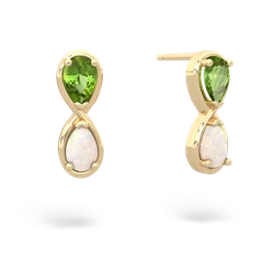 Peridot Infinity 14K Yellow Gold earrings E5050