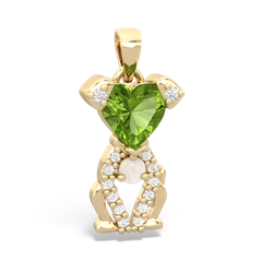 Peridot Puppy Love 14K Yellow Gold pendant P5800