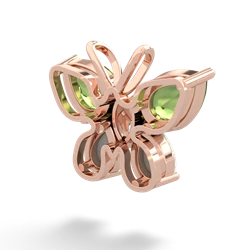 Peridot Butterfly 14K Rose Gold pendant P2215