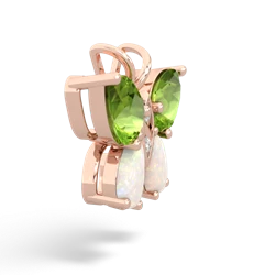 Peridot Butterfly 14K Rose Gold pendant P2215