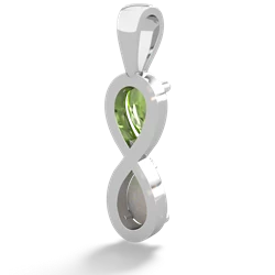 Peridot Infinity 14K White Gold pendant P5050