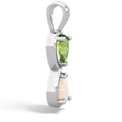 Peridot Infinity 14K White Gold pendant P5050