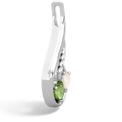 Peridot Keepsake Curves 14K White Gold pendant P5450