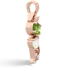 Peridot Kitten 14K Rose Gold pendant P5780