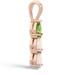 Peridot Dew Drops 14K Rose Gold pendant P2251