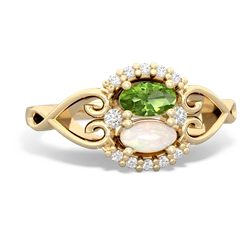 Peridot Love Nest 14K Yellow Gold ring R5860