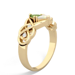 Peridot Keepsake Celtic Knot 14K Yellow Gold ring R5300