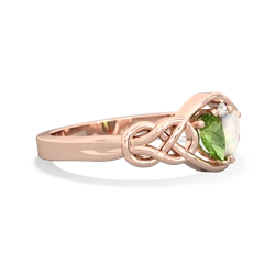 Peridot Celtic Love Knot 14K Rose Gold ring R5420