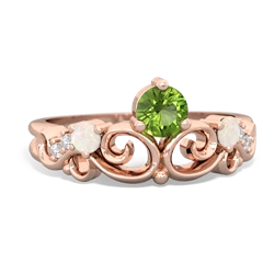 Peridot Crown Keepsake 14K Rose Gold ring R5740