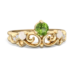 Peridot Crown Keepsake 14K Yellow Gold ring R5740