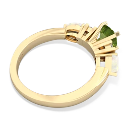 Peridot 6Mm Round Eternal Embrace Engagement 14K Yellow Gold ring R2005