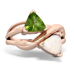 Peridot Split Band Swirl 14K Rose Gold ring R2341