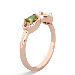 Peridot Infinity 14K Rose Gold ring R5050