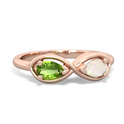 Peridot Infinity 14K Rose Gold ring R5050