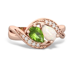 Peridot Summer Winds 14K Rose Gold ring R5342