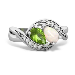 Peridot Summer Winds 14K White Gold ring R5342