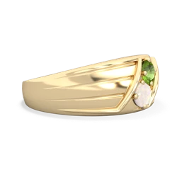 Peridot Men's Streamline 14K Yellow Gold ring R0460
