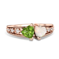 Peridot Heart To Heart 14K Rose Gold ring R3342