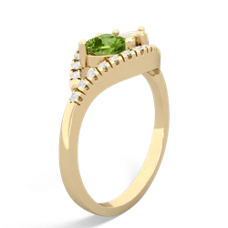 Peridot Mother And Child 14K Yellow Gold ring R3010