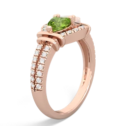 Peridot Art-Deco Keepsake 14K Rose Gold ring R5630