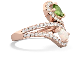 Peridot Diamond Dazzler 14K Rose Gold ring R3000