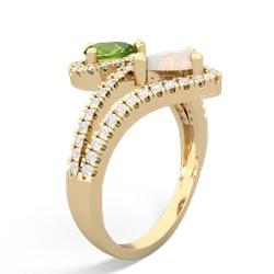 Peridot Diamond Dazzler 14K Yellow Gold ring R3000