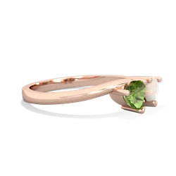 Peridot Sweethearts 14K Rose Gold ring R5260