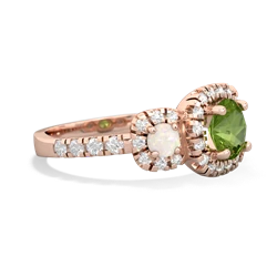 Peridot Regal Halo 14K Rose Gold ring R5350