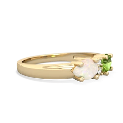 Peridot Pear Bowtie 14K Yellow Gold ring R0865