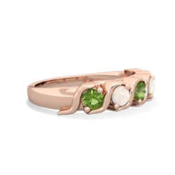 Peridot Anniversary Band 14K Rose Gold ring R2089