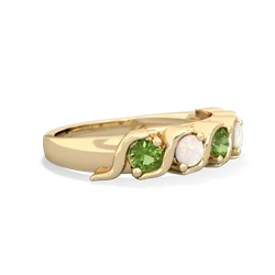 Peridot Anniversary Band 14K Yellow Gold ring R2089