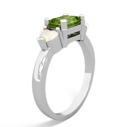 Peridot Three Stone 14K White Gold ring R5235