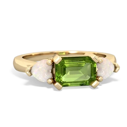 Peridot Three Stone 14K Yellow Gold ring R5235