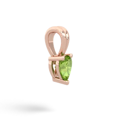 Peridot 5Mm Heart Solitaire 14K Rose Gold pendant P1861