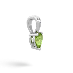 Peridot 5Mm Heart Solitaire 14K White Gold pendant P1861