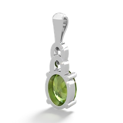 Peridot Links 14K White Gold pendant P4032