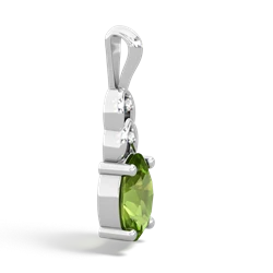 Peridot Links 14K White Gold pendant P4032