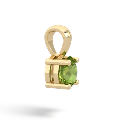 Peridot 6Mm Round Solitaire 14K Yellow Gold pendant P1786