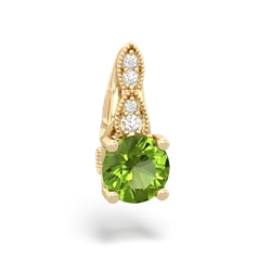 Peridot Antique Elegance 14K Yellow Gold pendant P3100