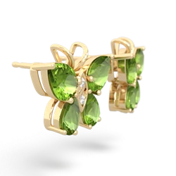 Peridot Butterfly 14K Yellow Gold earrings E2215