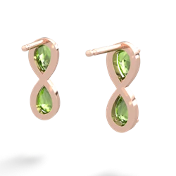 Peridot Infinity 14K Rose Gold earrings E5050