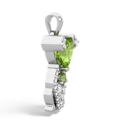 Peridot Puppy Love 14K White Gold pendant P5800