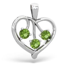 Alexandrite Glowing Heart 14K White Gold pendant P2233