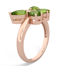 Peridot Butterfly 14K Rose Gold ring R2215